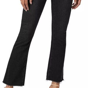 Paige "Claudine" Claudine High Rise Ankle Flare Jeans in Black Wash - Size 27